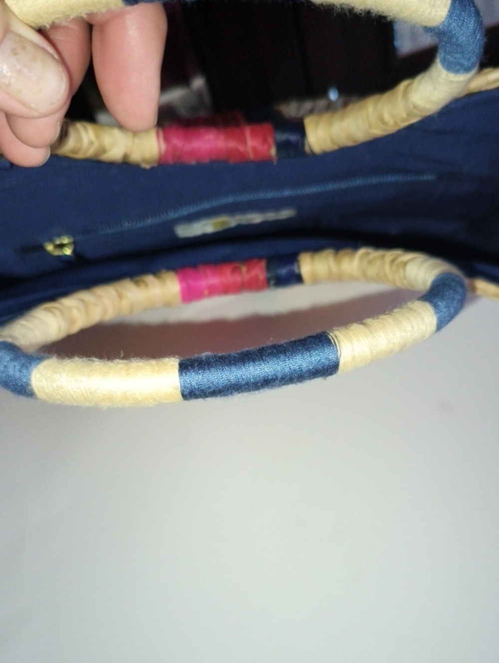Boden Woven Large Straw Cleopatra Oval Bag With Circular Handle - Picture 4 of 7